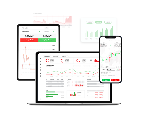 trading platforms on apple and ipad screens
